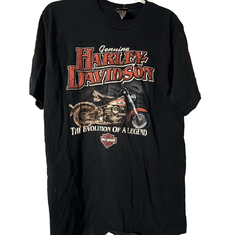 Harley-Davidson The Evolution of a Legend T-Shirt mens L Motorcycle Joplin mo